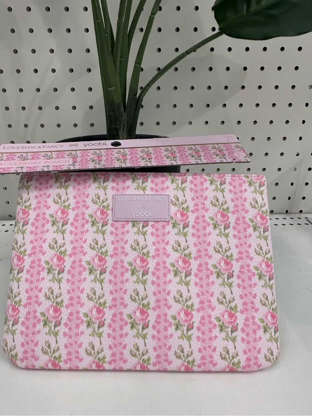 LoveShackFancy x Yoobi Pink Floral Accessory/Cosmetics Pouch